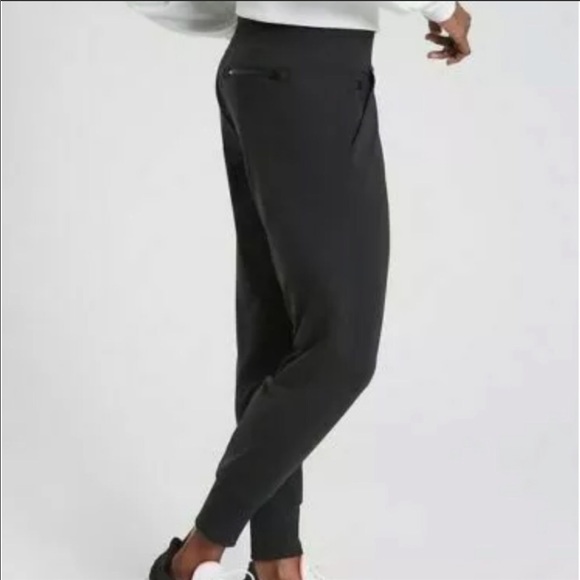 Athleta Venice Jogger Zip Pocket Black EUC Size LT - Picture 2 of 11